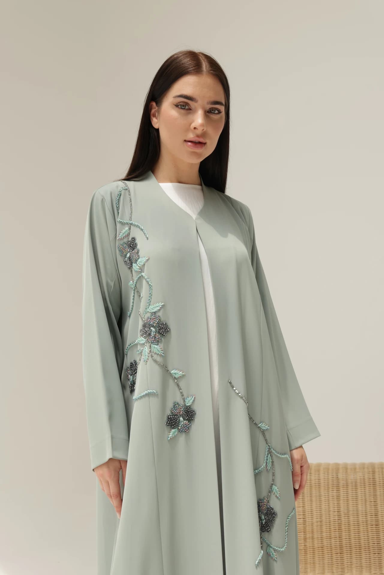 Sage Bloom Abaya